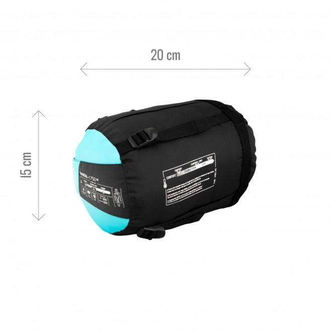 Sac de couchage femme - Confort 10°C - Bleu BAIKAL 750 W 7 Sac de couchage femme - Confort 10°C - Bleu BAIKAL 750 W – Image 5