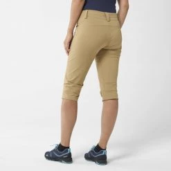 Pantalon de randonnée beige pour femme TREKKER STR 3/4 PANT II W -Vêtements et Equipements femme Soldes miv8433 9643 2 trek s 3 4 pt w kelp 1