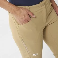 Pantalon de randonnée beige pour femme TREKKER STR 3/4 PANT II W -Vêtements et Equipements femme Soldes miv8433 9643 4 trek s 3 4 pt w kelp 1