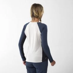 Tee-Shirt gris pour femme TRILOGY ROUND LOGO TS LS W -Vêtements et Equipements femme Soldes miv8979 8728 2 tri round ls w dawn saphir 1