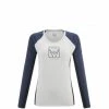Tee-Shirt gris pour femme TRILOGY ROUND LOGO TS LS W -Vêtements et Equipements femme Soldes miv8979 8728 tri round ls w dawn saphir 1