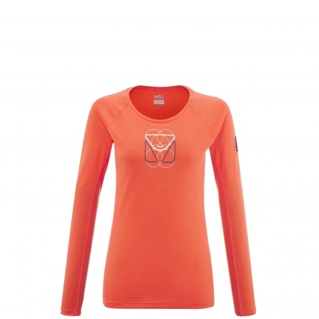 Tee-Shirt orange pour femme TRILOGY ROUND LOGO TS LS W 3 Tee-Shirt orange pour femme TRILOGY ROUND LOGO TS LS W