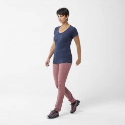 Tee-Shirt bleu pour femme IMJA WOOL PRINT TS SS W -Vêtements et Equipements femme Soldes miv9006 7317 4 imja wl p ts w saphir 1