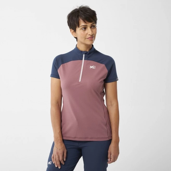 Tee-Shirt violet pour femme MORPHO ZIP SS W 4 Tee-Shirt violet pour femme MORPHO ZIP SS W – Image 2