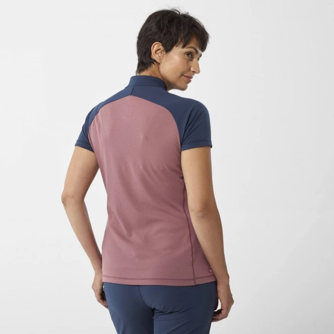 Tee-Shirt violet pour femme MORPHO ZIP SS W 5 Tee-Shirt violet pour femme MORPHO ZIP SS W – Image 3