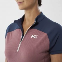 Tee-Shirt violet pour femme MORPHO ZIP SS W 11 Tee-Shirt violet pour femme MORPHO ZIP SS W -Vêtements et Equipements femme Soldes miv9033 9673 4 morpho zip ss w rose brown saphir 1