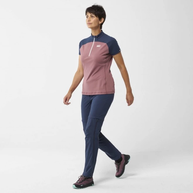 Tee-Shirt violet pour femme MORPHO ZIP SS W 8 Tee-Shirt violet pour femme MORPHO ZIP SS W – Image 6