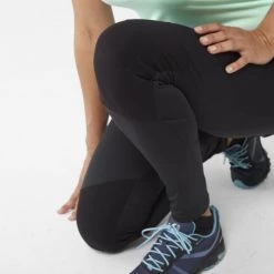 Pantalon stretch de trekking noir pour femme TREKKER -Vêtements et Equipements femme Soldes miv9081 0505 4 trekker tight w noir noir 1