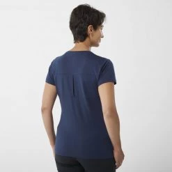 Tee-Shirt orange pour femme IMJA WOOL TS SS W -Vêtements et Equipements femme Soldes miv9384 7317 2 imja wl ts ss w saphir 1