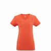 Tee-Shirt orange pour femme IMJA WOOL TS SS W