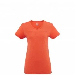 Tee-Shirt orange pour femme IMJA WOOL TS SS W