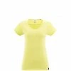 Tee-Shirt jaune pour femme HIKING JACQUARD TS SS W -Vêtements et Equipements femme Soldes miv9402 9414 hiking j ts w limon 1