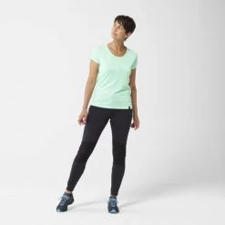 Tee-Shirt turquoise pour femme HIKING JACQUARD TS SS W -Vêtements et Equipements femme Soldes miv9402 9647 4 hiking j ts w beryl 1