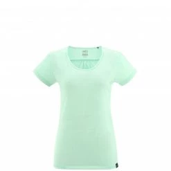 Tee-Shirt turquoise pour femme HIKING JACQUARD TS SS W
