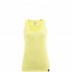 Tee-Shirt jaune pour femme HIKING JACQUARD TANK W
