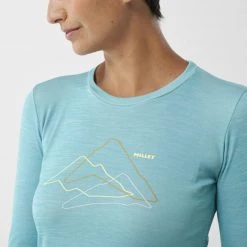 Tee-Shirt bleu pour femme SUNNY FIELDS TS LS W -Vêtements et Equipements femme Soldes miv9405 9457 3 sunny fiel ls w porcelain 1