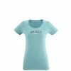 Tee-Shirt en coton bleu pour femme MILLET RETRO TS SS W -Vêtements et Equipements femme Soldes miv9416 9457 millet ret ss w porcelain 1