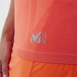 Tee-Shirt respirant orange pour femme LTK SEAMLESS LIGHT II SS W -Vêtements et Equipements femme Soldes miv9429 9355 5 ltkseamles ii w coral chrome 1